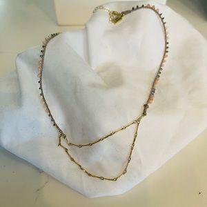 Native Gem Necklace Gold Beaded Necklace